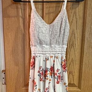 White floral skort dress